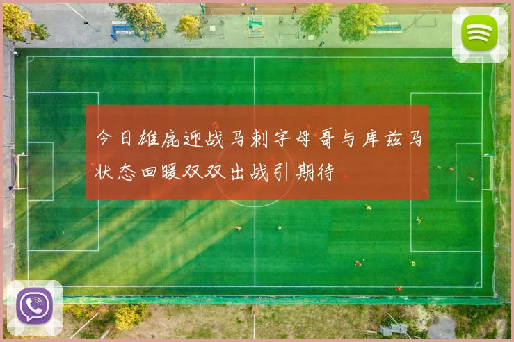 今日雄鹿迎战马刺字母哥与库兹马状态回暖双双出战引期待